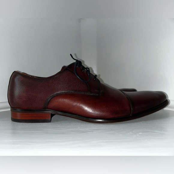 Florsheim Kierland Plain Toe Oxfords Burgundy Mens Leather Oxfords size 10 NEW - Picture 4 of 12